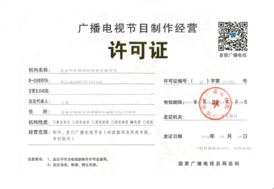 華醫網與廣播電視節目制作經營